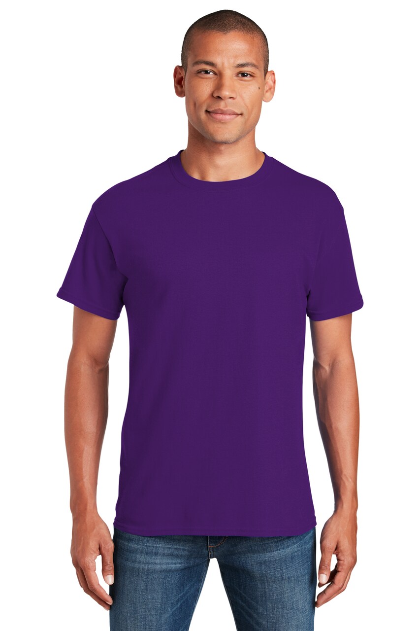 Gildan® Crewneck Heavy Cotton Short Sleeve T-Shirt 5.3 oz 100% Cotton Classic Fit Everyday Blank Tee for Custom Printing